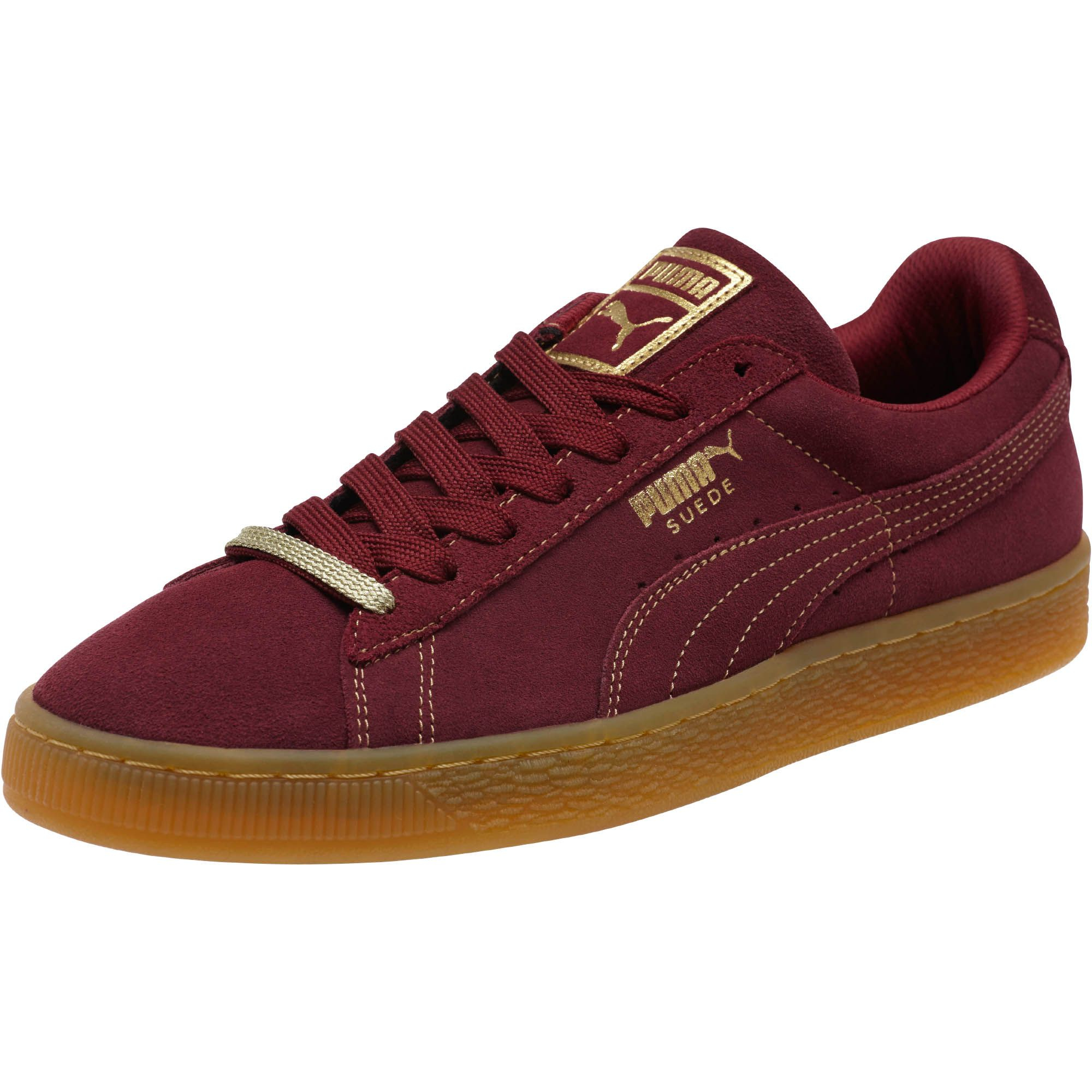 puma suede burgundy gold puma suede burgundy gold